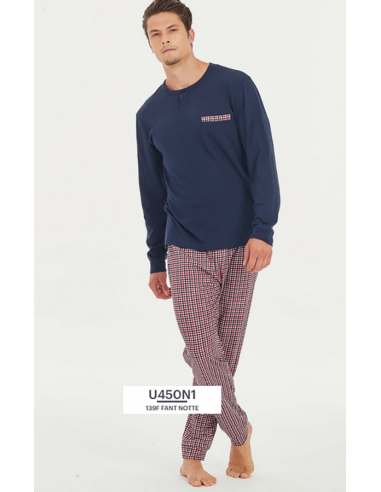 PIGIAMA SERAFINO UOMO RAGNO U450N1 JERSEY COTONE PRIMAVERA - ESTATE